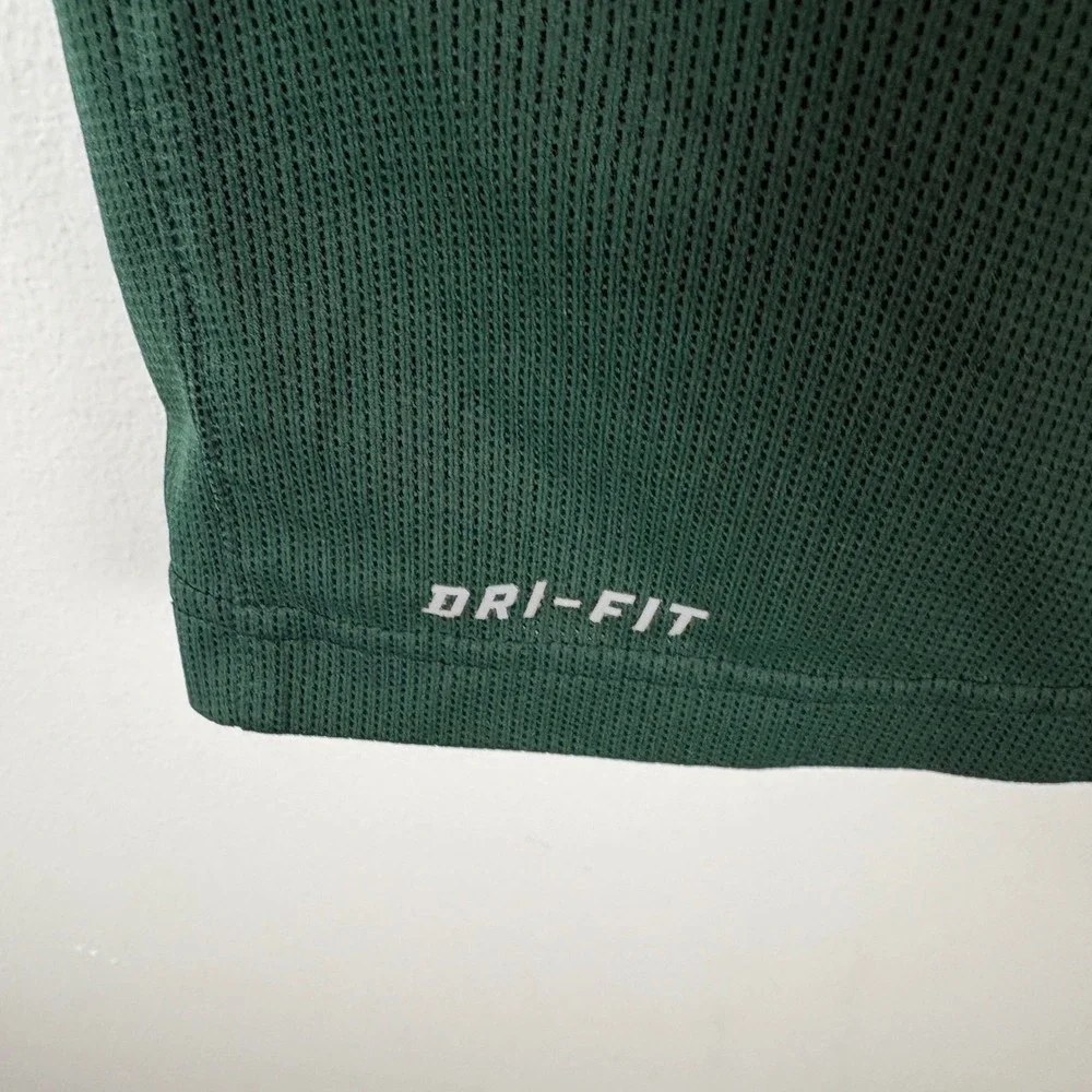 Nike Dri Fit Michigan State Spartans Polo Shirt Green White Mens Small S - Picture 5 of 5